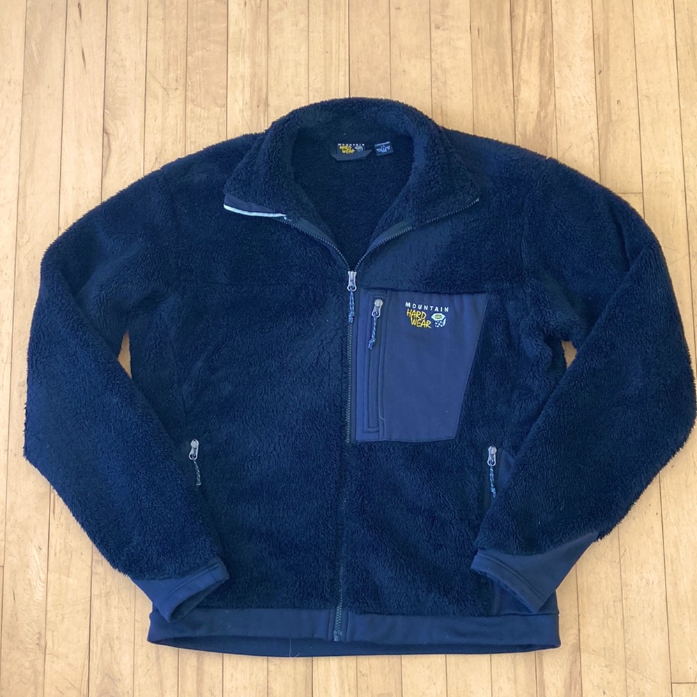 Mens black fleece MOUNTAIN HARDWARE polartec high loft jacket L large